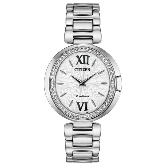 Citizen Eco-Drive Women's Diamond Accent Silver-Tone Watch - Picture 2 of 5